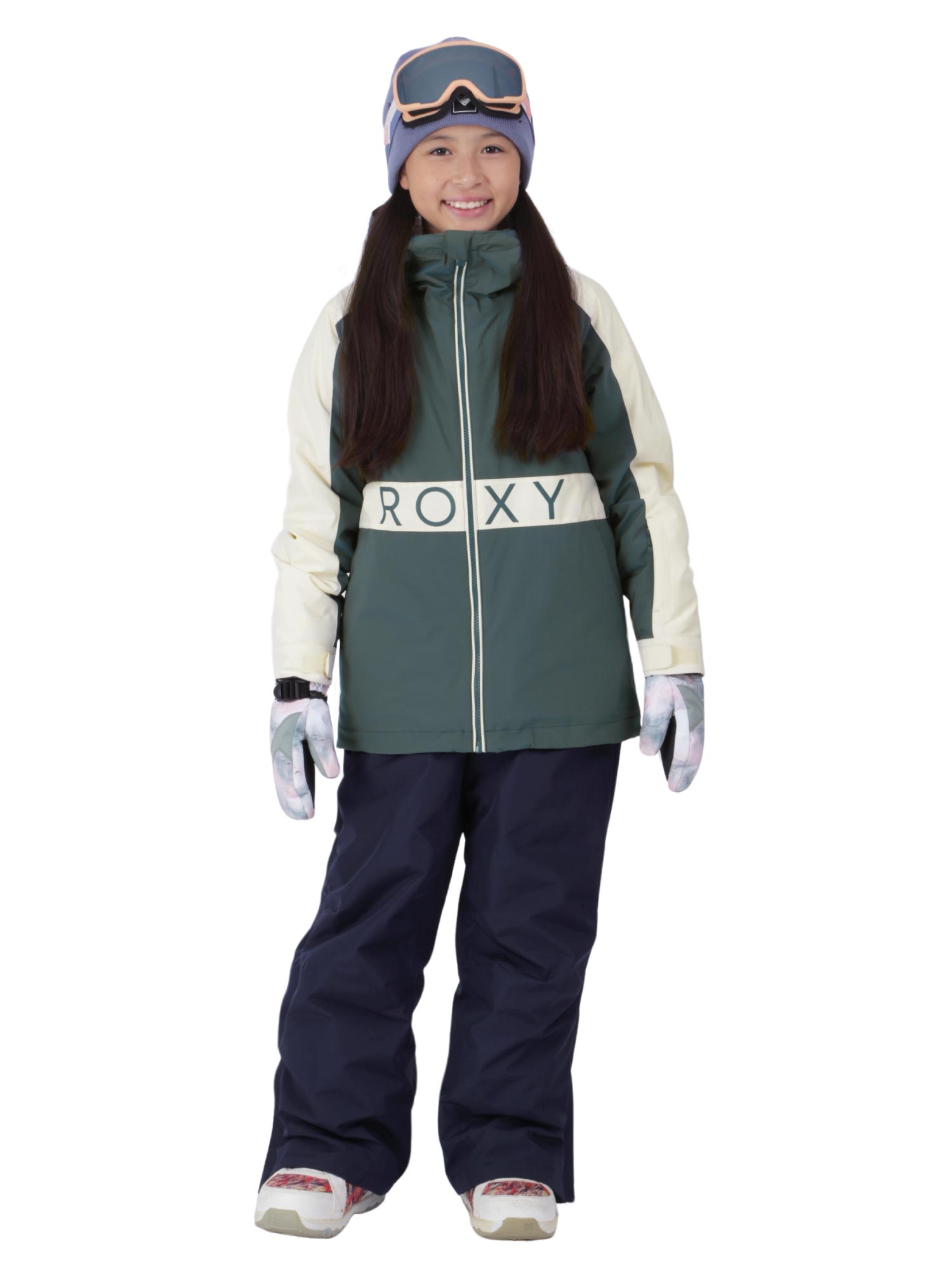 スノーボ―ドウェア キッズ 上下セット スキーウェア スノーウェア ROXY