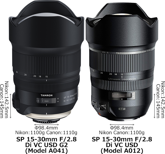 SP 15-30mm F2.8 G2」と「SP 15-30mm F2.8」の違い - フォトスク