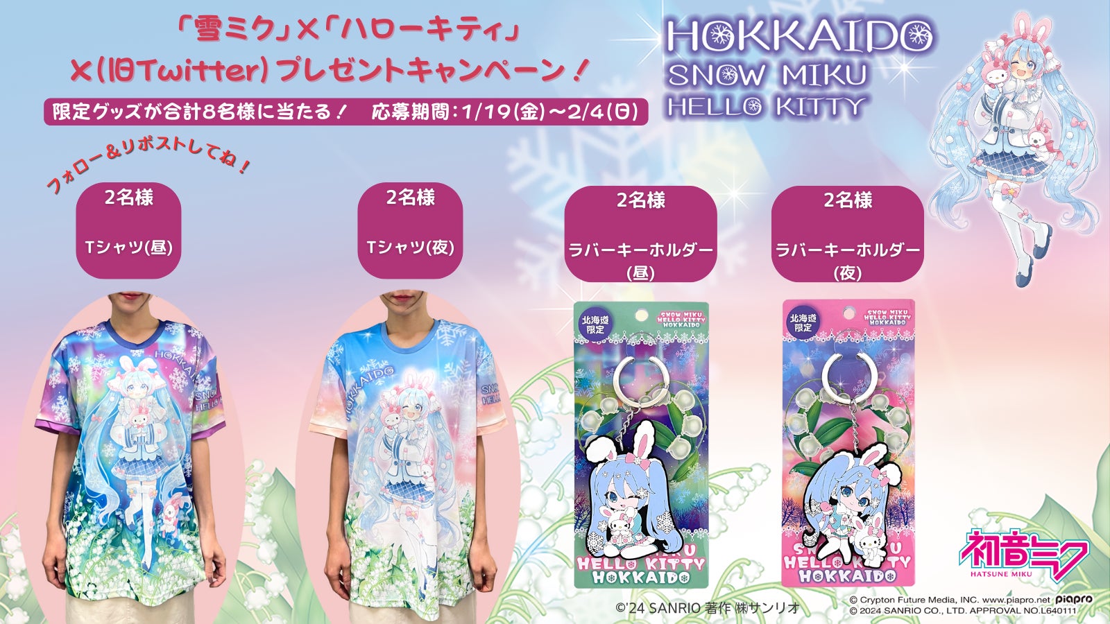 北海道限定『SNOW MIKU×HELLO KITTY HOKKAIDO』今年の雪ミクは50周年を