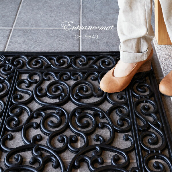 屋外玄関マット ラバーマット ドアマット 約60×120×厚さ1cm 【長方形