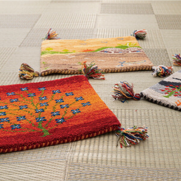 チェアマット ギャッベマット 40×40cm ギャベ ギャッベ チェアパッド