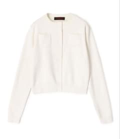 CABaN コットンカシミヤ クルーネック カーディガン XS ホワイト