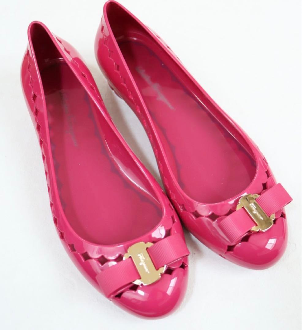【美品】Salvatore Ferragamo ラバーパンプス FERRAGAMO（フェラガモ） ラバーシューズ レディース Salvatore