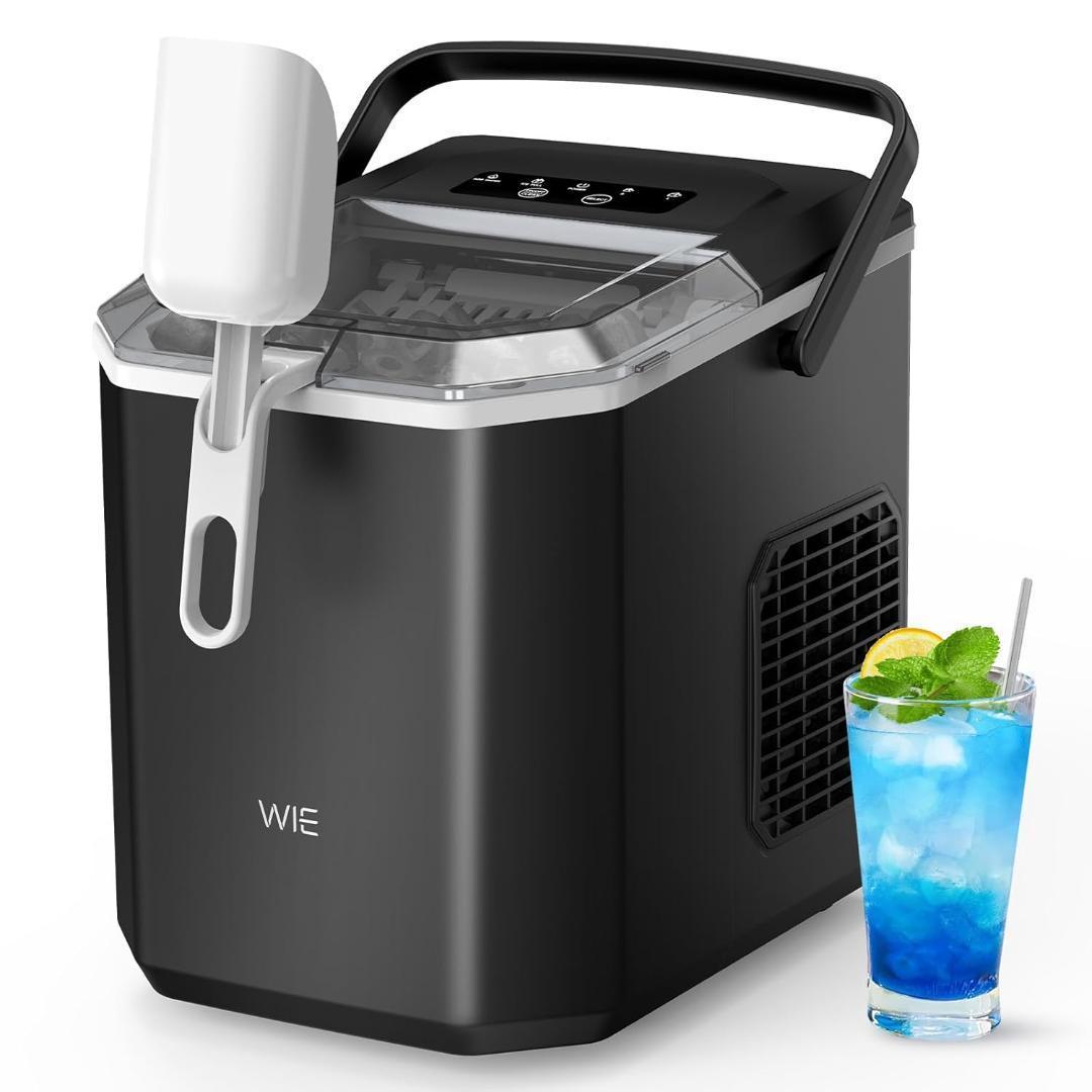 製氷機【ハンドル付き氷バスケット 高速製氷 自動洗浄機能 省エネ】ブラック Amazon.co.jp: WIE 製氷機【ハンドル付き氷バスケット 高速製氷 自動