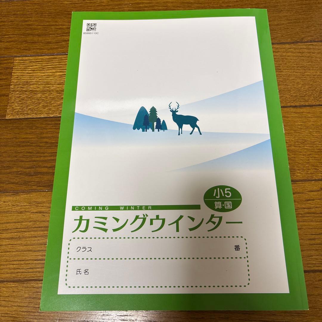 塾用教材】カミングウィンター 小5 国語、算数、合本 - メルカリ