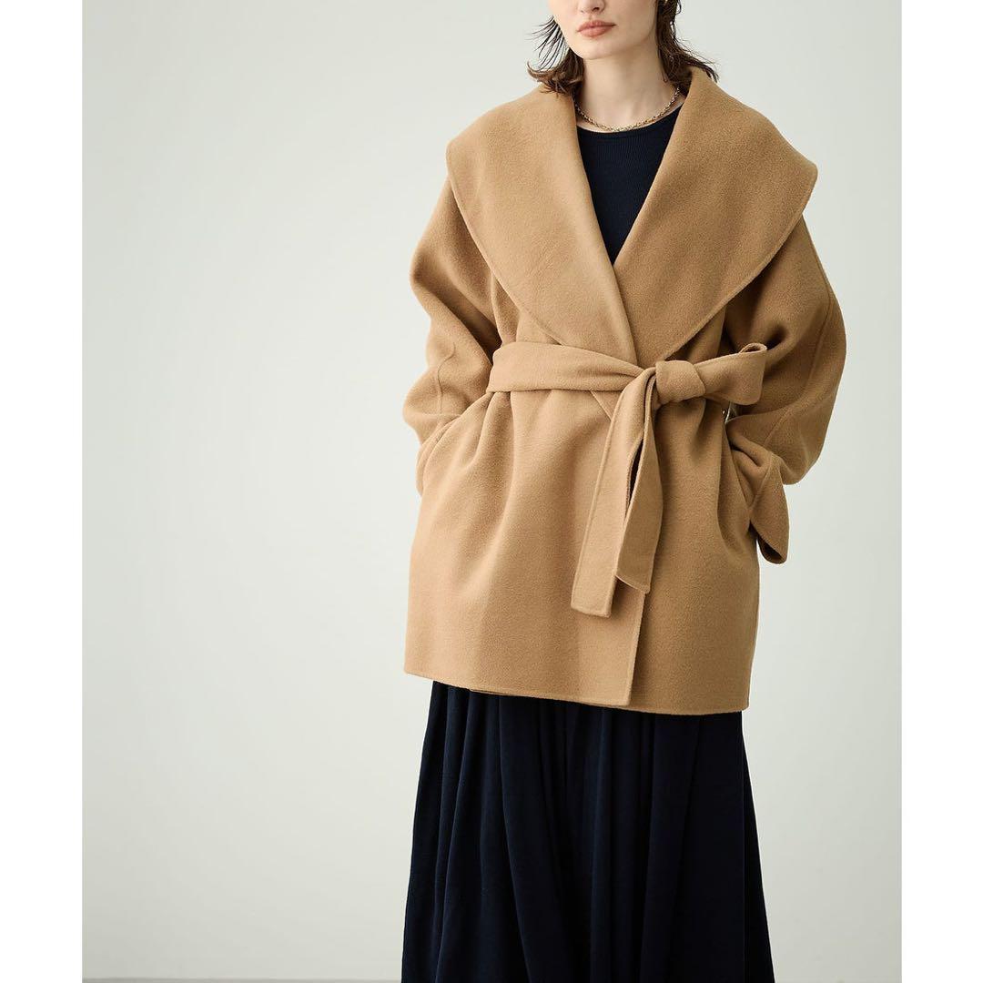 N.O.R.Cウールメルトンミドルリバーコート キャメル ノーク N.O.R.C ウールメルトンミドルリバーコート （キャメル